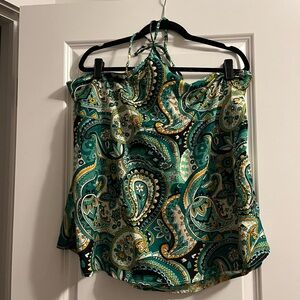 Boohoo floral halter top